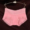 Breathable Lace-trim Hip Lifting Modal Mid Waist Panties