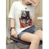 Casual Character Printed Short Sleeve T-shirt