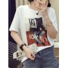 Casual Character Printed Short Sleeve T-shirt