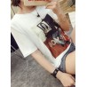 Casual Character Printed Short Sleeve T-shirt