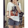 Casual Character Printed Short Sleeve T-shirt