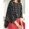 Fashion Premium Texture Plaid Loose T-shirt