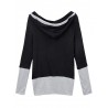 Two Piece Long Sleeve Hooded Women T-Shirt Sweatshirt