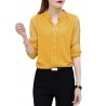 Chiffon Solid Color Long Sleeve Shirts