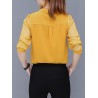 Chiffon Solid Color Long Sleeve Shirts