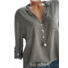 Casual Polka Dot Print Loose Long Sleeve Blouse For Women