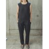 Vintage Sleeveless Drawstring Pockets Harem Jumpsuit