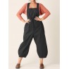 Bib Cargo Pocket Drawstring Overalls Jumpsuit