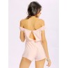 Women Sexy Off Shoulder Hollow Backless Bandage Jumpsuit