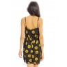 Women Casual Loose Sunflower Print Spaghetti Strap Backless O-neck Jumpsuit