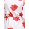 Women Sexy Floral Print Deep V Sleeveless Elastic Jumpsuits