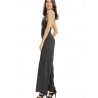 Women Casual Deep V Halter Backless Sleeveless Loose Jumpsuit