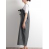 Harem Wide Legs Oversize Solid Color Bib Cargo Jumpsuit