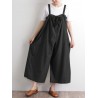 Harem Wide Legs Oversize Solid Color Bib Cargo Jumpsuit