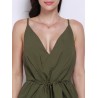 Women Sexy Deep V Camisole Bow Irregular Backless Jumpsuits