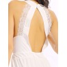 Women Casual Lace Stitching Backless Sleeveless V-neck Jumpsuit