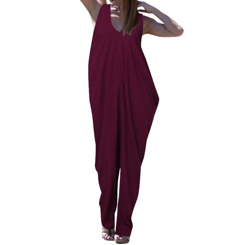 Sexy Backless Wide Legs Baggy Jumpsuit