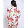 Women V-neck Long Sleeve Floral Printed Jumpsuit