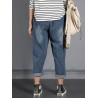 Patchwork Ripped Casual Harem Jeans For Women