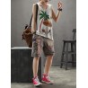 Cartoon Print Patch Casual Short Jeans For Women