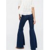 Vintage High Waist Stretchy Flared Denim Trousers