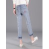 Butterfly Embroidered Hole Harem Jeans