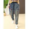 Cartoon Embroidery Loose Harlan Jeans For Women