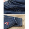 Vintage Embroidery Elastic Waist Harem Denim