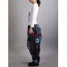 Ethnic Print Patchwork Elastic Waist Women Lantern Pants