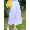 Side Splited Solid Color Tassels Elastic Waist Vintage Pants