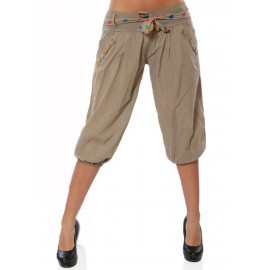 Casual Pure Color Buttons Low-waist Pants