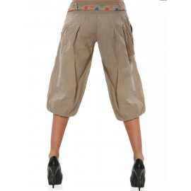 Casual Pure Color Buttons Low-waist Pants