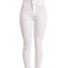 Solid Color High Waist Elastic Casual Pants