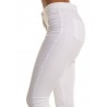 Solid Color High Waist Elastic Casual Pants