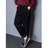 Casual Pure Color Pockets High Waist Pants For Women