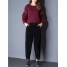 Casual Pure Color Pockets High Waist Pants For Women