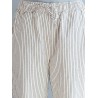 Loose Drawstring Waist Stripe Print Casual Harem Pants