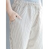 Loose Drawstring Waist Stripe Print Casual Harem Pants