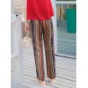 Bohemian Print High Waist Elastic Waist Pants