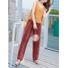 Bohemian Print High Waist Elastic Waist Pants