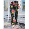 Bohemian Print High Waist Elastic Waist Pants