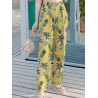 Bohemian Print High Waist Elastic Waist Pants