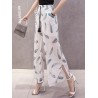 Printed Loose Chiffon Wide Leg Pants