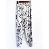 Women Printed Elastic Waist Ankle-Length Bloomers Casual Pants