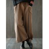 Vintage Stripe Splited Wide Leg Women Pants