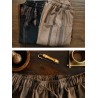 Vintage Stripe Splited Wide Leg Women Pants