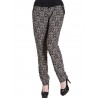 Ethnic Print Patchwork Elastic High Waist Women Pants