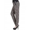 Ethnic Print Patchwork Elastic High Waist Women Pants