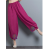 Vintage Embroidery Casual Loose Women Wide Leg Pants