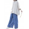 Casual Loose Elastic Waist Cotton High Waist Pants For Women